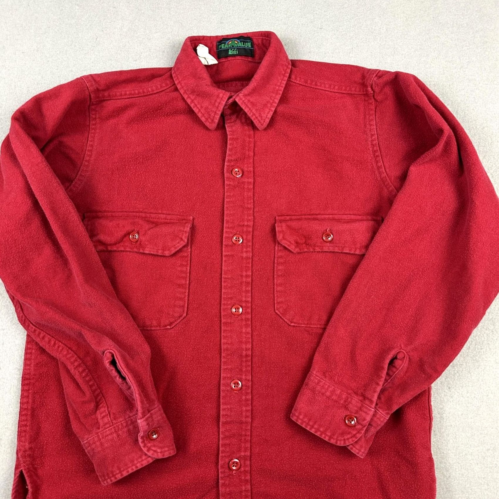 Vintage VINTAGE REI Shirt Men Medium Red Flannel Button Up Workwear 90s M Size US M / EU 48-50 / 2 - 2 Thumbnail