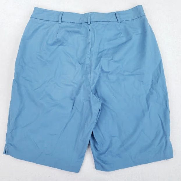 Van Heusen Van Heusen Women's Blue Cotton Bermuda Shorts Adult 14 Size 36" / US 14 / IT 50 - 8 Thumbnail