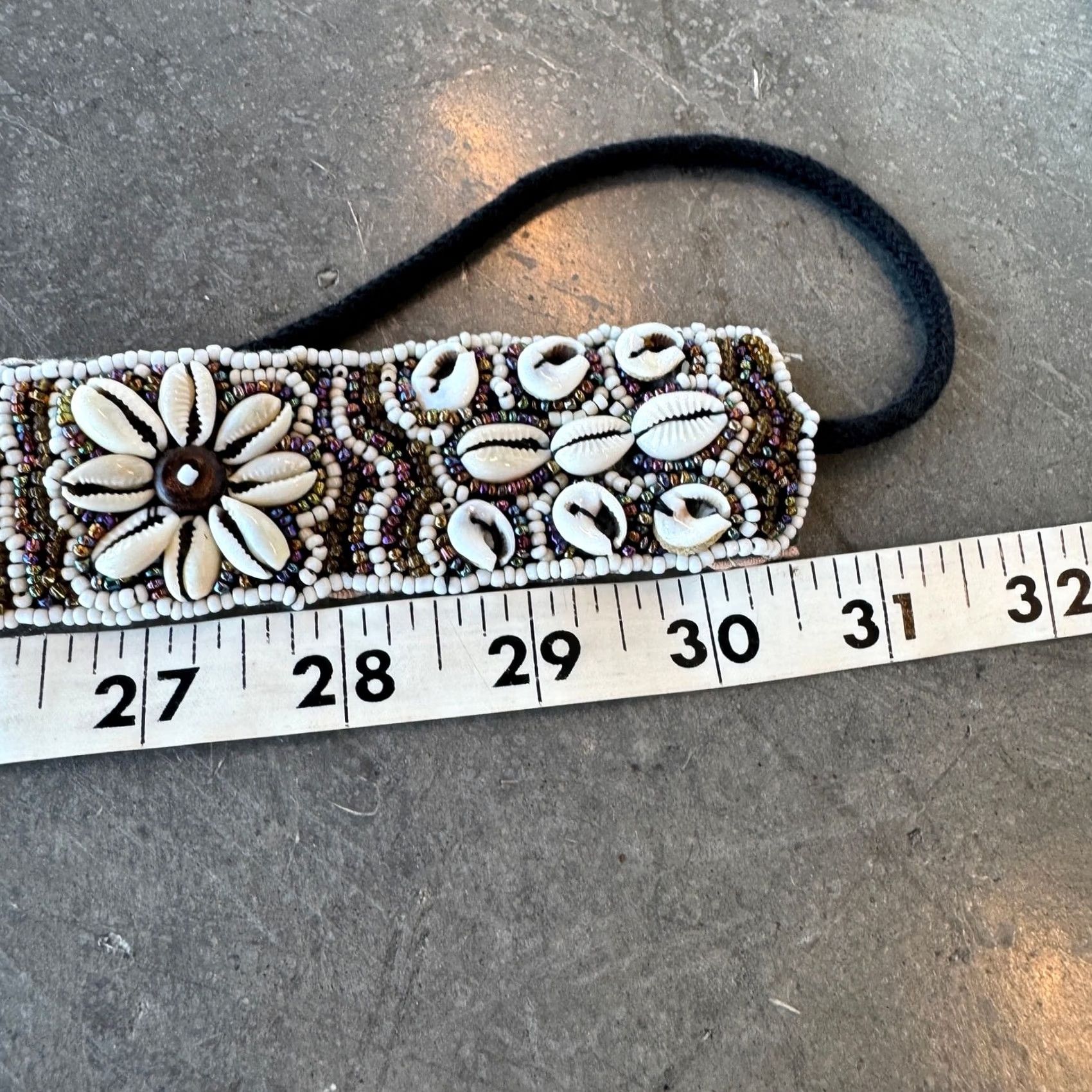 Vintage VINTAGE Y2K Embellished Seashell Rhinestone Tie Belt Boho Fairy 32 Brown Womens Size ONE SIZE - 4 Thumbnail