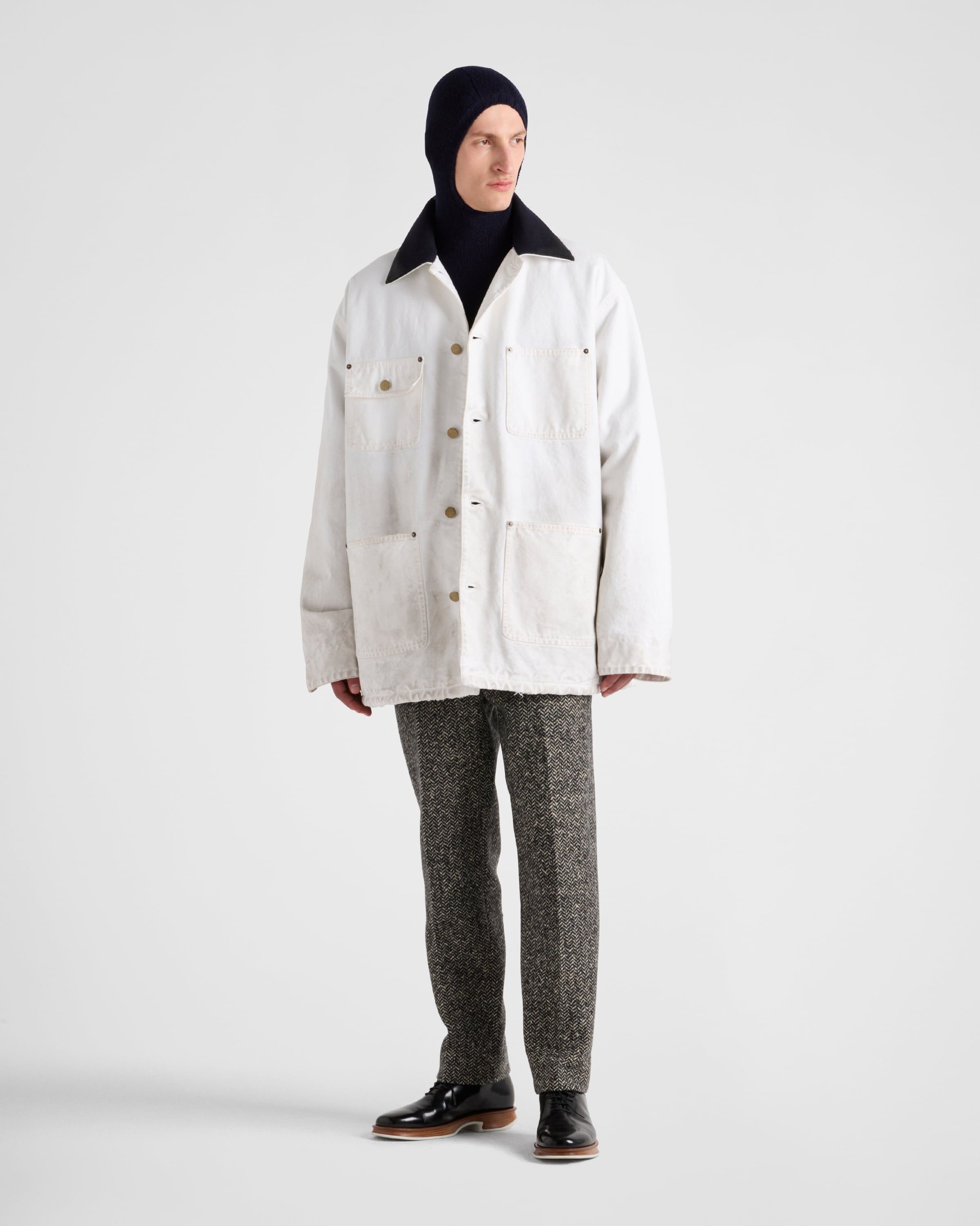 Prada o1bcso1str1025 Canvas Jacket in White Size US M / EU 48-50 / 2 - 2 Thumbnail