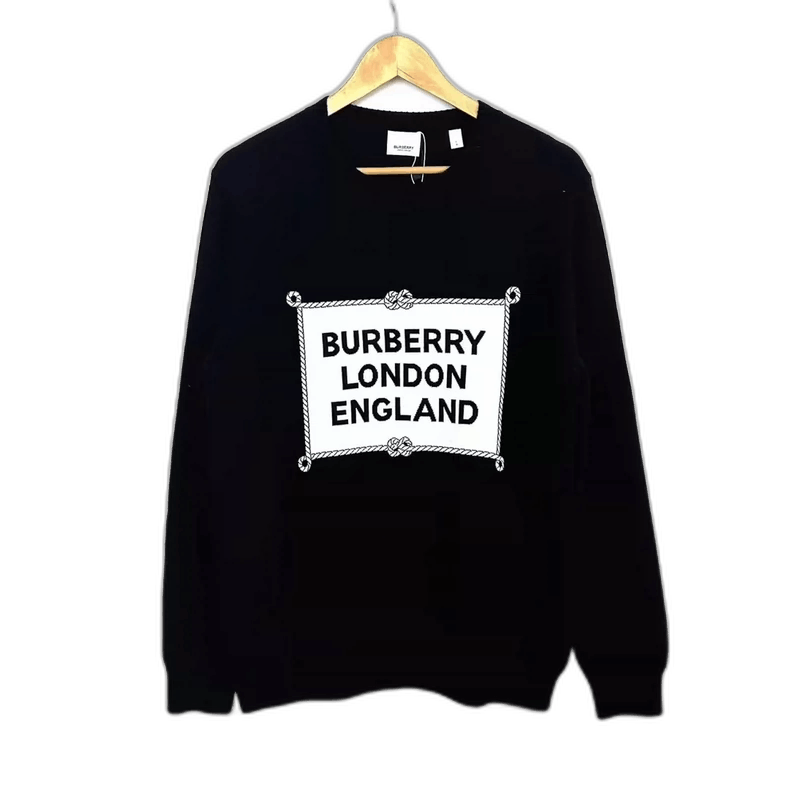 Burberry Burberry Black Logo Knit Sweater Size L-yf Size US L / EU 52-54 / 3 - 1 Thumbnail