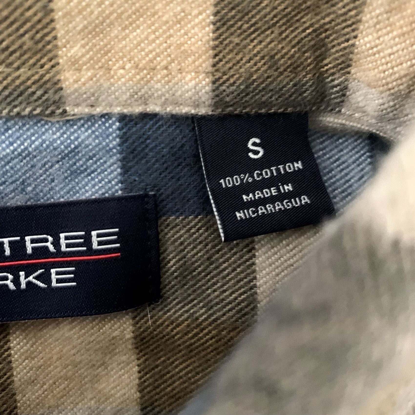 Roundtree & Yorke VINTAGE Roundtree & Yorke Shirt Mens Sz Small Portuguese Flannel Gold Plaid 100% Cotton Size US S / EU 44-46 / 1 - 4 Thumbnail