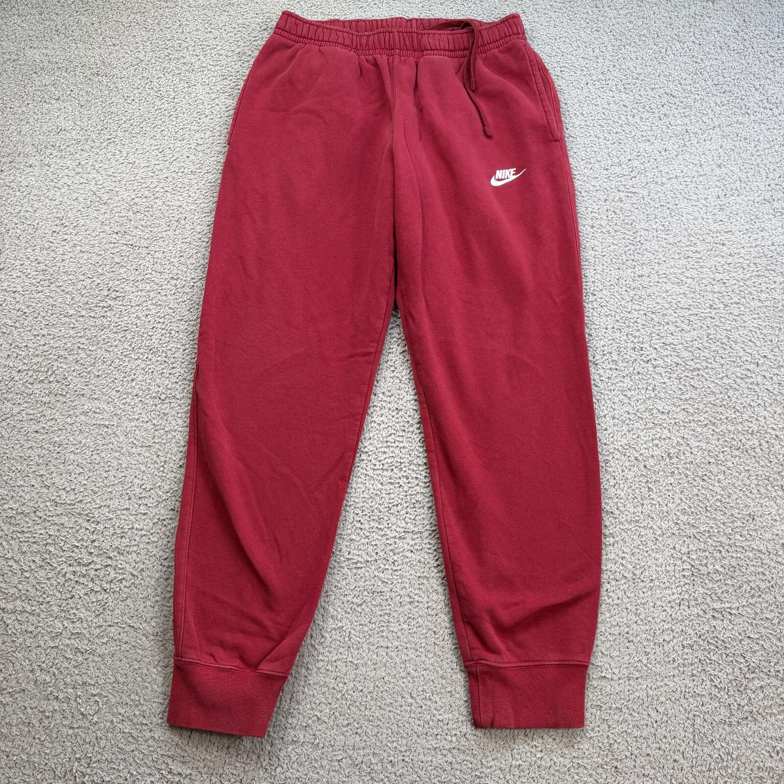 Nike Nike Red Fleece Jogger Sweatpants L Swoosh Lounge Pants Size US 32 / EU 48 - 1 Thumbnail