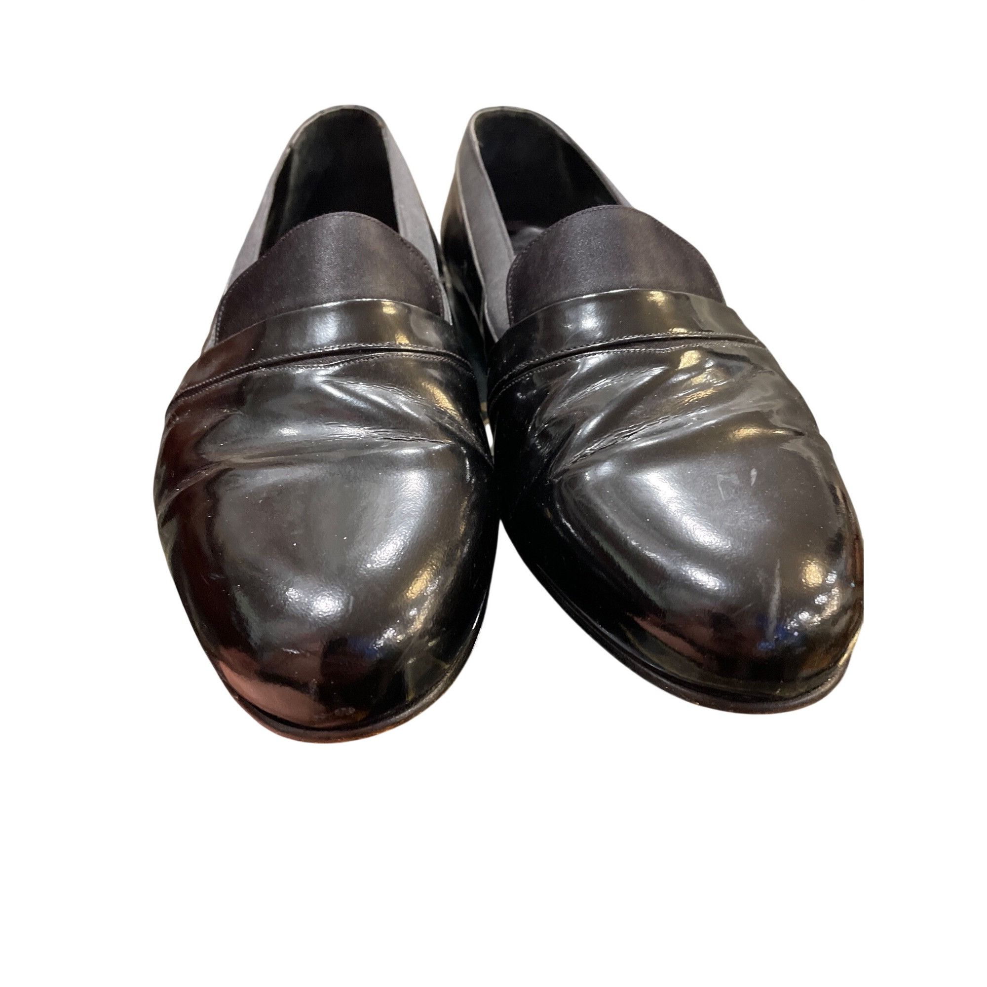 Mezlan Mezlam Mirage mens handmade black patent leather slip on loa Size US 11 / EU 44 - 14 Thumbnail