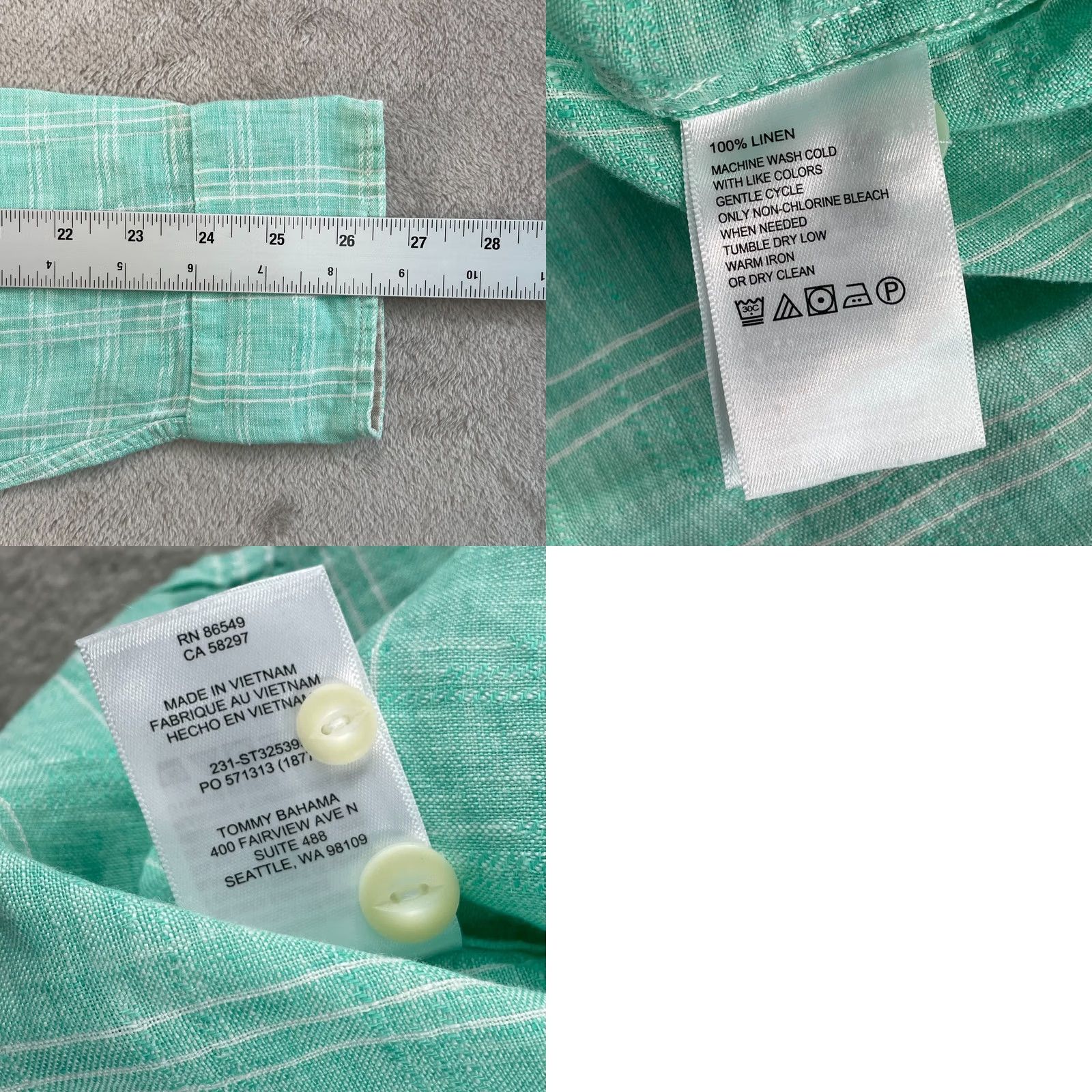 Tommy Bahama Tommy Bahama Ventana Shirt Men XL Bouquet Green 100% Linen Textured NWOT Shirt Mens XL Green Plaid Beach Casual 100% Linen Ventana Size US XL / EU 56 / 4 - 8 Thumbnail