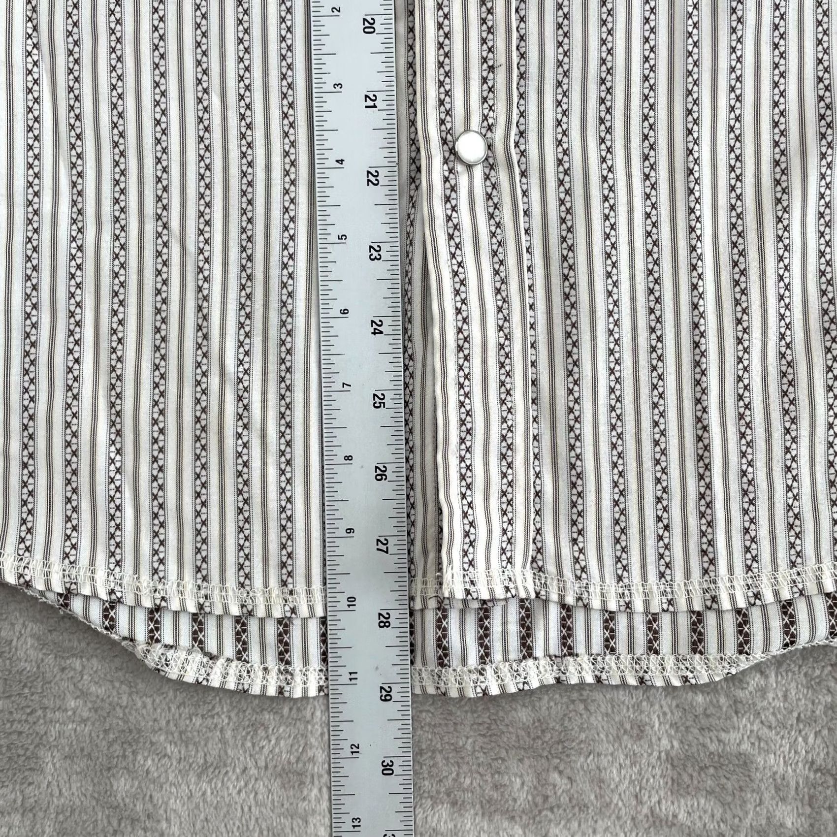 Billabong VINTAGE Billabong Western Shirt Men Medium White Geometric Stripe Slim Fit Pearl Snap Size US M / EU 48-50 / 2 - 6 Thumbnail