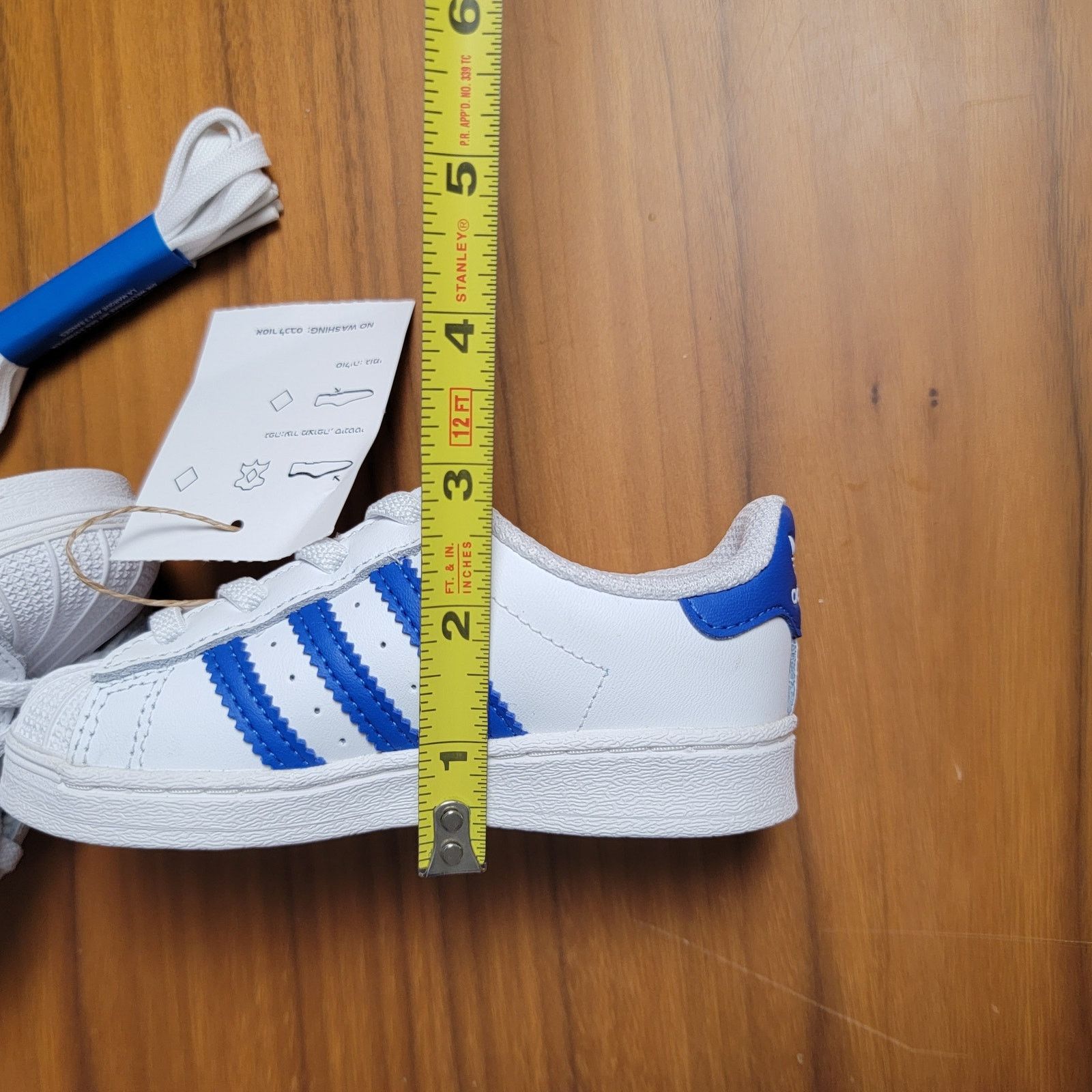 Adidas adidas Infant Superstar EL I Sneaker, White/Royal Sz 6.5K Size US 6.5 / EU 39-40 - 9 Thumbnail