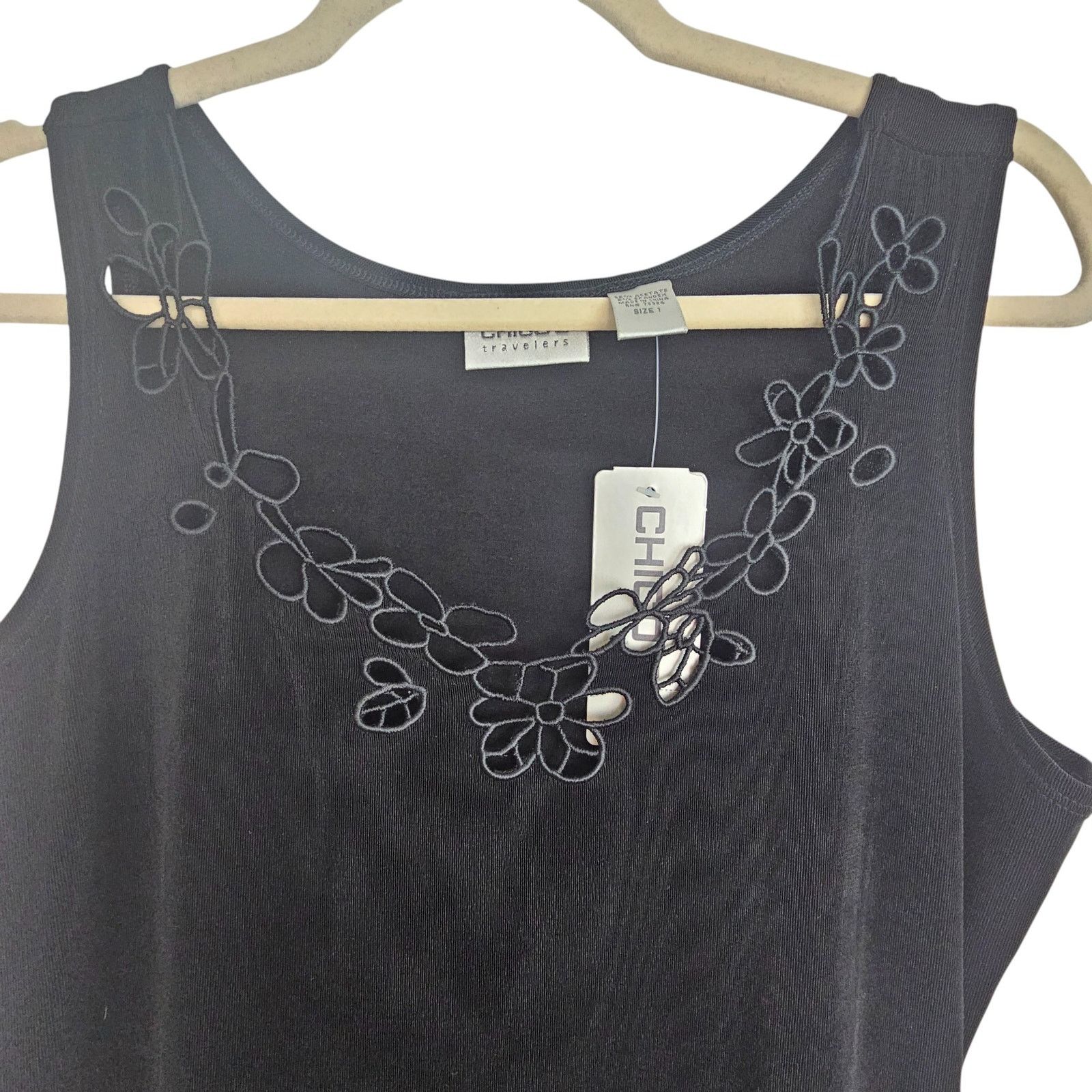 Chicos Chicos Travelers Womens Iona Tank Top M Classic Minimalist Size M / US 6-8 / IT 42-44 - 2 Thumbnail