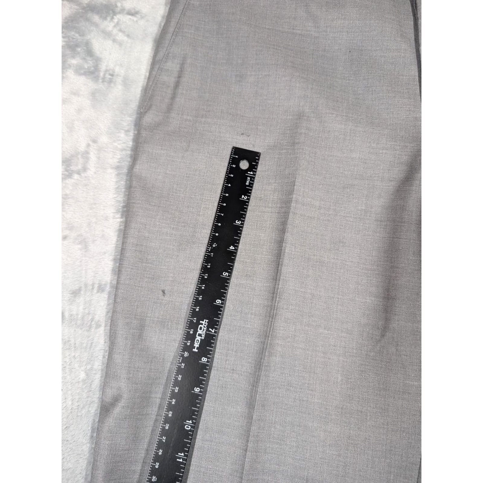 Cremieux Cremieux Pants Mens 38x32 Gray Wool Flat Front Straight Leg Dress Pants Mens Regular 32 Inseam Size US 38 / EU 54 - 6 Thumbnail