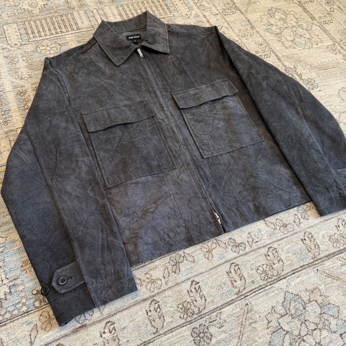 Evan Kinori Zip Jacket - Sumi Ink Dyed Canvas Size US M / EU 48-50 / 2 - 2 Thumbnail