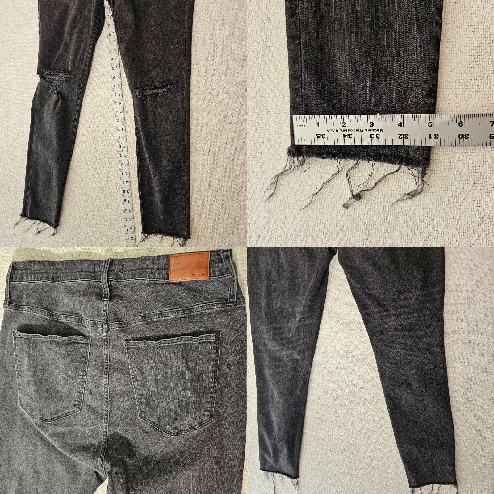 Madewell Madewell Jeans Women's Size 33 Black Denim Skinny High Rise Pockets Inseam 27.5 in Vintage No Size 24" / US 00 / IT 34 - 8 Thumbnail