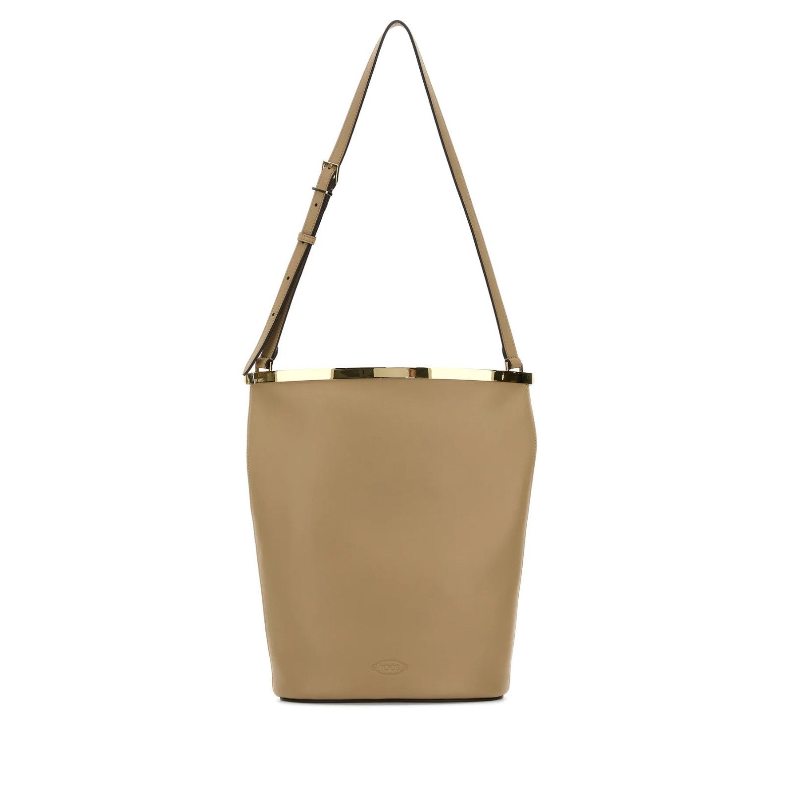 TOD'S Magenta Beige Leather Bucket Bag New And Authentic
