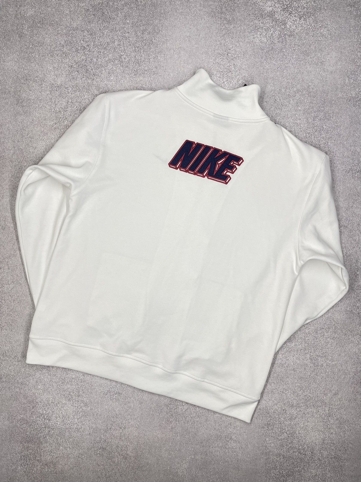 Nike Vintage Nike Drill Track Jacket White Big Logo Print Y2K ACG Size US L / EU 52-54 / 3 - 1 Thumbnail