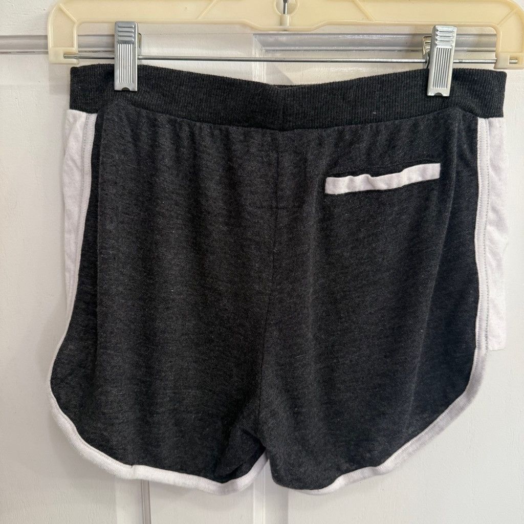 Chaser Brand Women's Chaser Shorts, Size M, Charcoal Gray/white Size 30" / US 8 / IT 44 - 2 Thumbnail