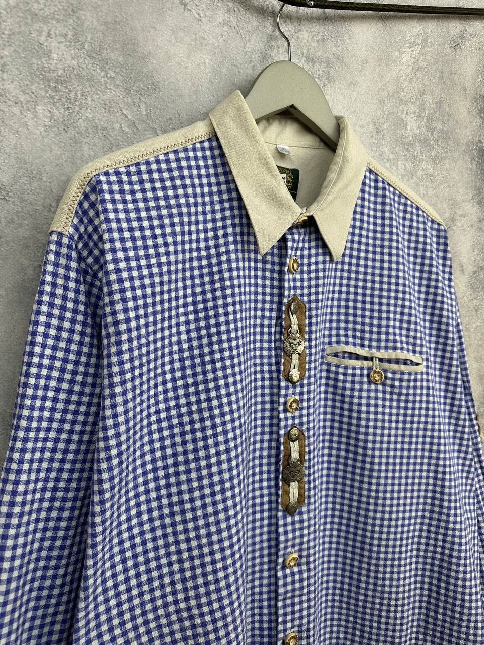 Other OS Trachten Bavarian Gingham Check Shirt Oktoberfest Size US XXL / EU 58 / 5 - 3 Thumbnail