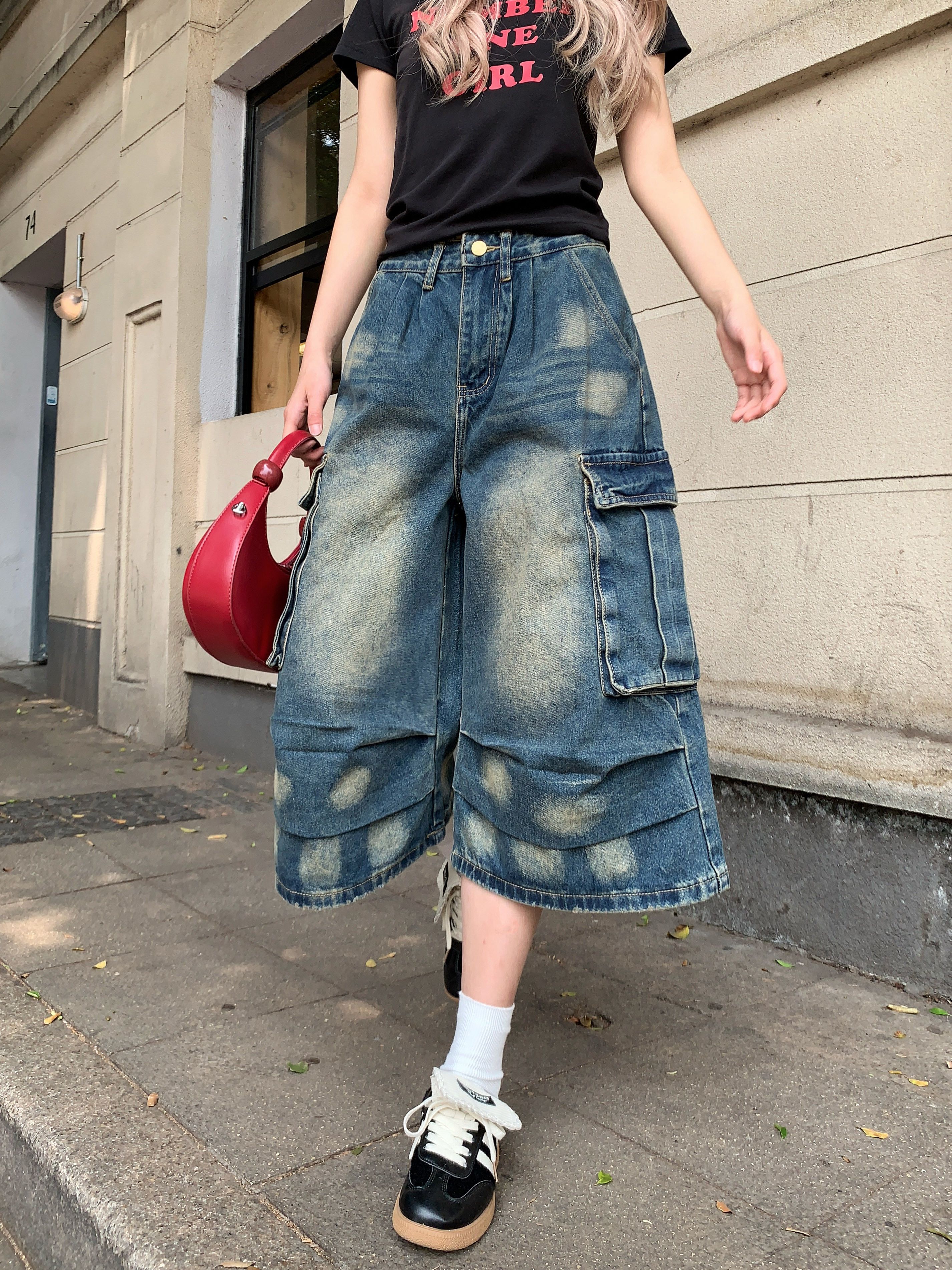 Japanese Brand × Vintage Vintage multi-pocket jeans men's wide leg casual pants Size 28" / US 6 / IT 42 - 4 Thumbnail