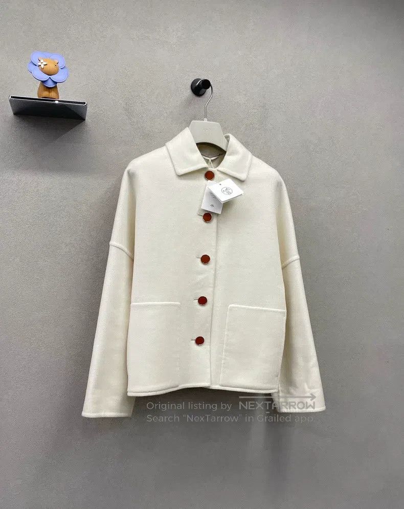 Hermes Hermes Beige cashmere coat Size XXS / US 00 / IT 34 - 3 Thumbnail