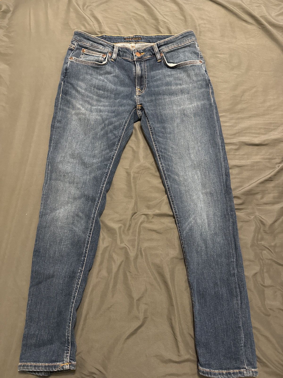 Nudie Jeans Skinny Lin dark blue navy jeans Size US 31 - 7 Thumbnail