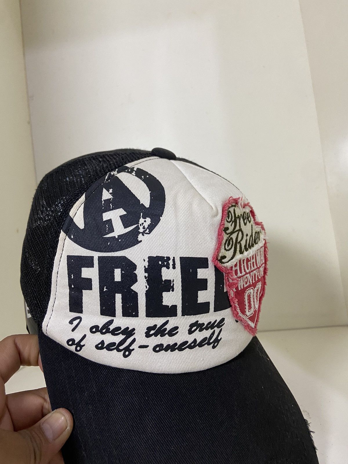 If Six Was Nine 2000s free rider trucker hat embroidery Size ONE SIZE - 2 Thumbnail