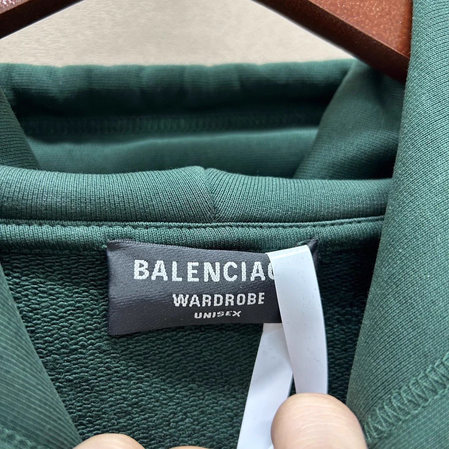 Balenciaga Balenciaga Dark Green Small Logo Hoodie XL Size US XL / EU 56 / 4 - 3 Thumbnail