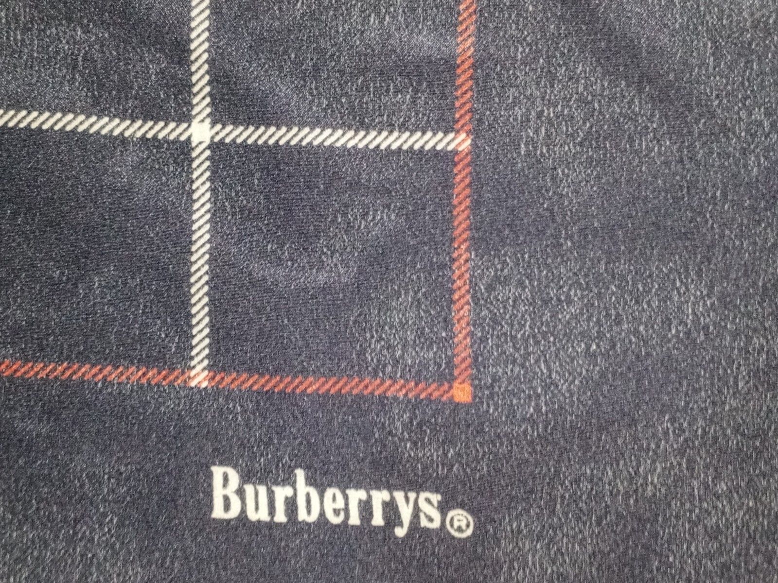 Burberry BURBERRY BB LONDON Novacheck Plaid Vintage Blue Silk Scarf Size ONE SIZE - 2 Thumbnail
