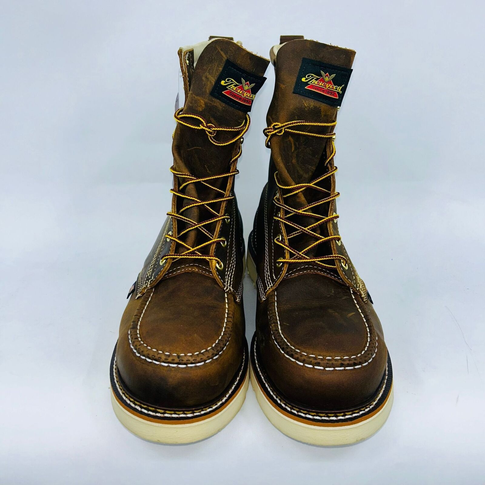 Merrell THOROGOOD MENS 8" MOC TOE COMFORTABLE WORK BOOTS SIZE 12EE Size US 12 / EU 45 - 2 Thumbnail