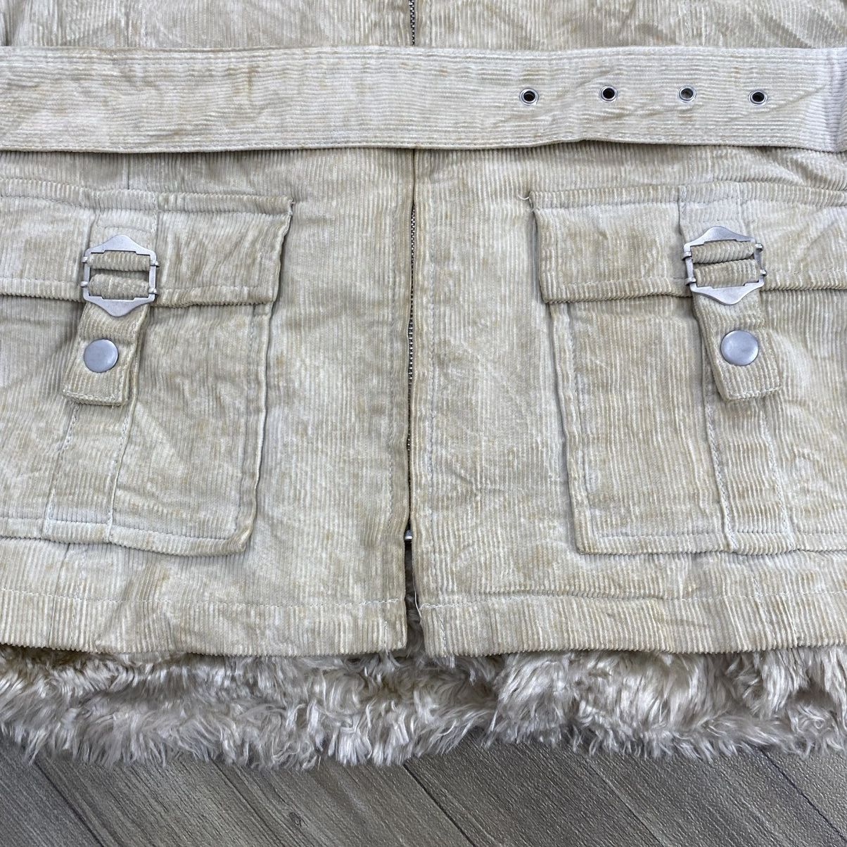 If Six Was Nine 2000s Clear Weather Faux Fur Lgb Goa Corduroy Coat Jacket Size US M / EU 48-50 / 2 - 7 Thumbnail