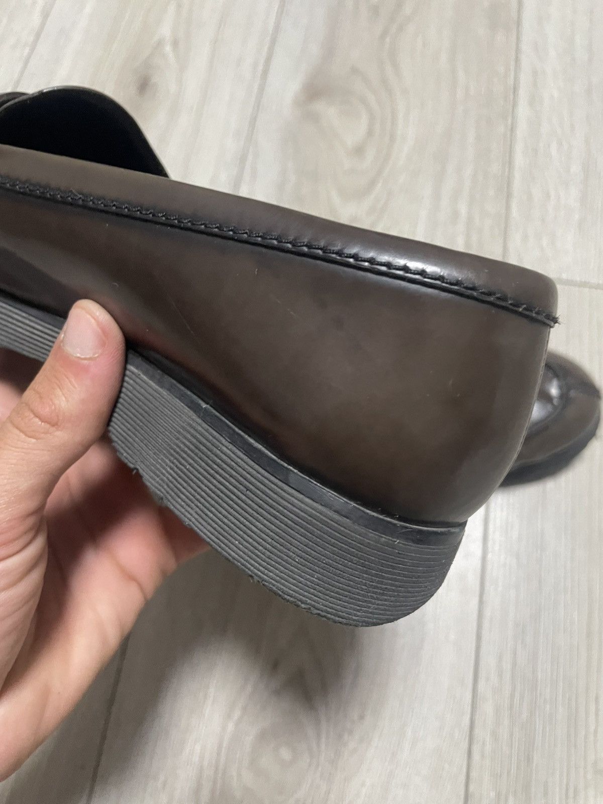 Prada × Vintage Vintage 00s Prada Spazzolato Leather Penny Loafer 3d5575 Size US 8 / IT 38 - 12 Thumbnail