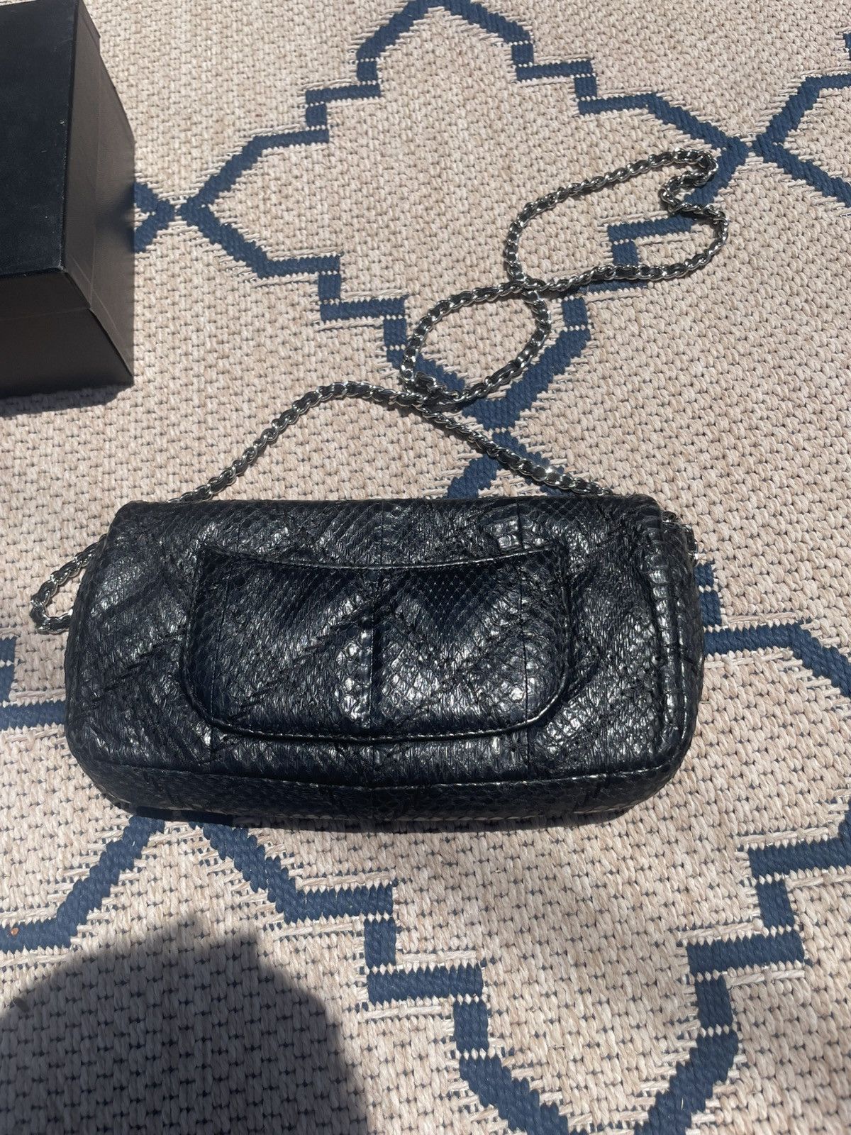 Chanel Classic Chanel flap bag with black python leather Size ONE SIZE - 4 Thumbnail