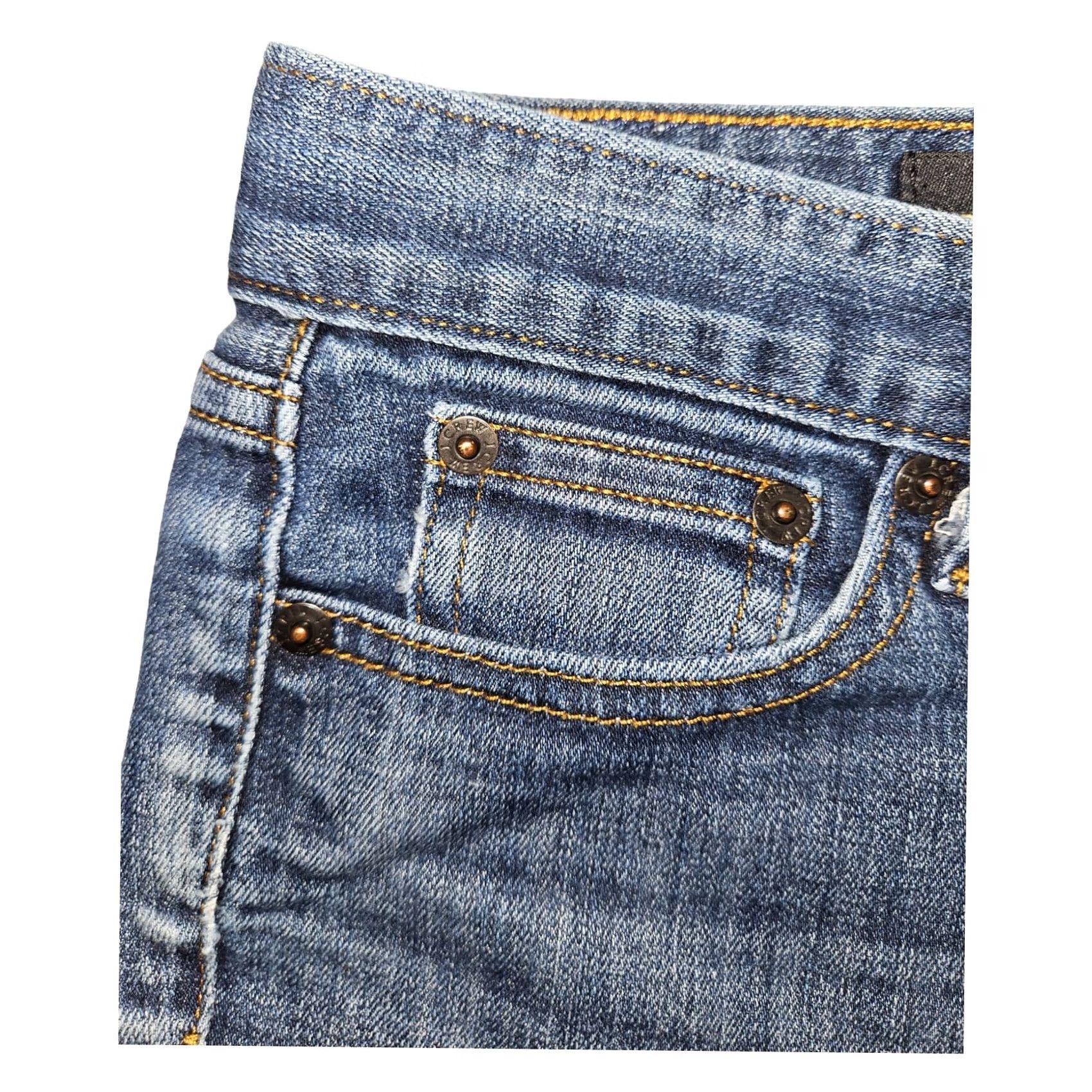 J.Crew J.CREW Midrise Toothpick Jeans 28 Regular Women's Blue Denim Preppy 5-Pocket Zipper Button Size 28" / US 6 / IT 42 - 7 Thumbnail