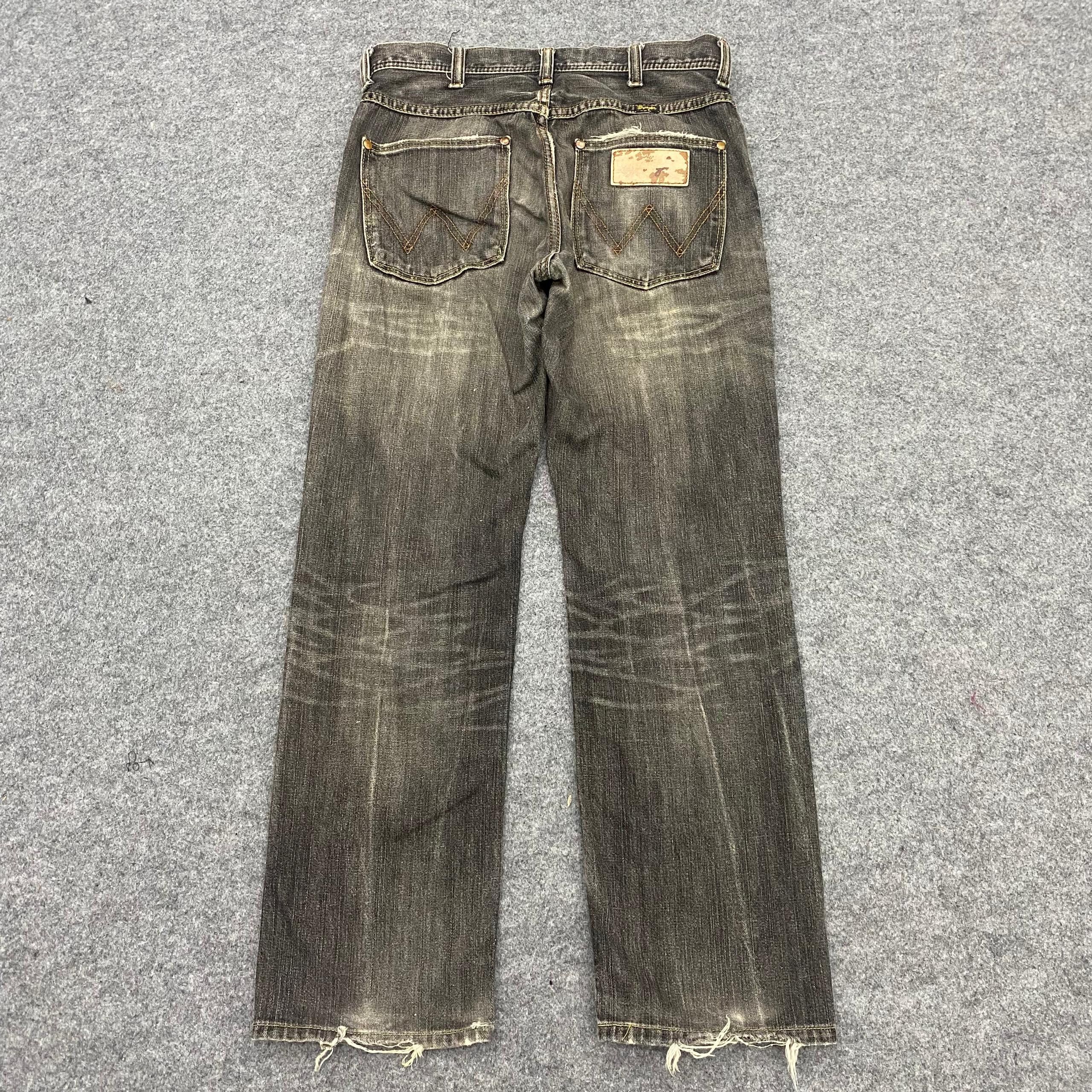 Japanese Brand 💥Best Offer💥Vintage Wrangler Distressed Denim Size US 30 / EU 46 - 3 Thumbnail