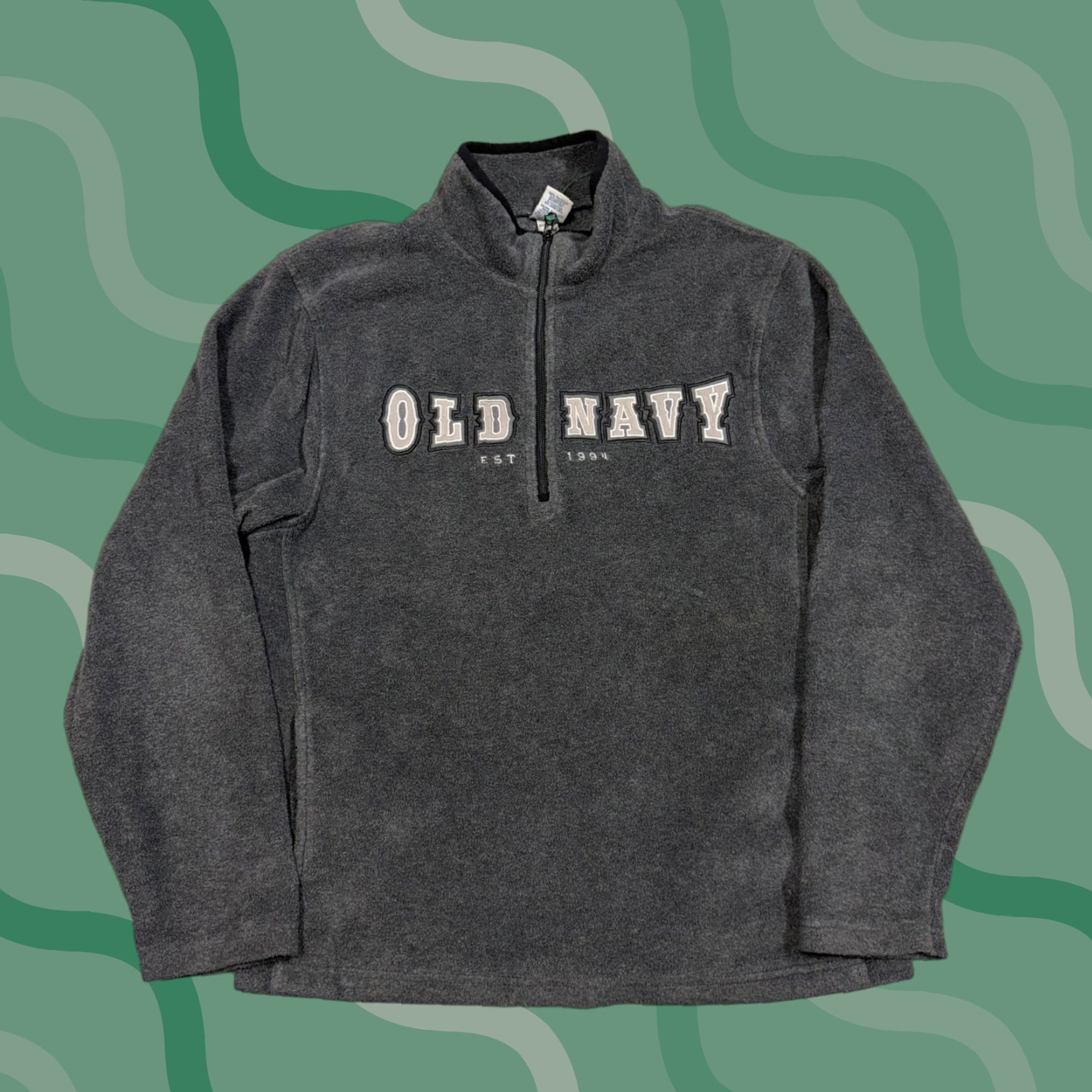 Old Navy Old Navy Sweatshirt Mens Large Gray Fleece 1/4 Zip Mock Neck Pullover Logo Shirt Mens Large Gray Graphic Print 1/4 Zip Zip Front Sweatshirt Size US L / EU 52-54 / 3 - 1 Thumbnail