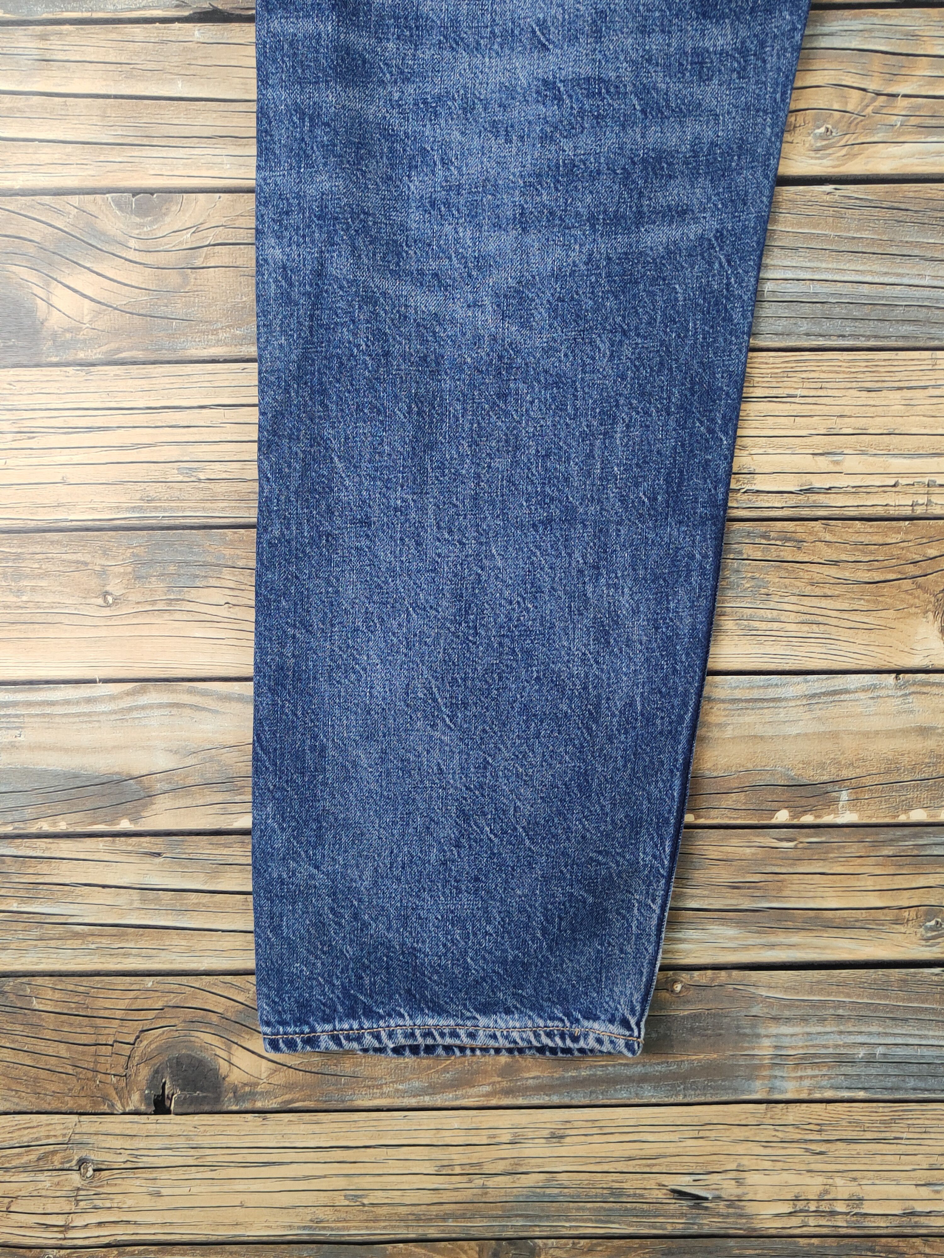 GU GU Dark Blue Distressed Ripped denim Jeans #W1873 Size US 33 - 9 Thumbnail