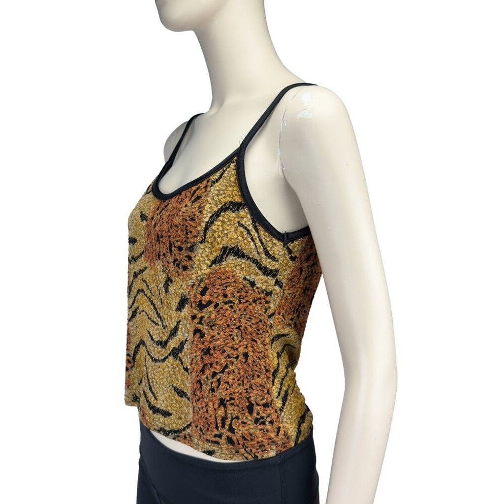 Vintage VINTAGE Y2K 90's Leopard Black Metallic Shiny Thread sz S Size XS / US 0-2 / IT 36-38 - 2 Thumbnail