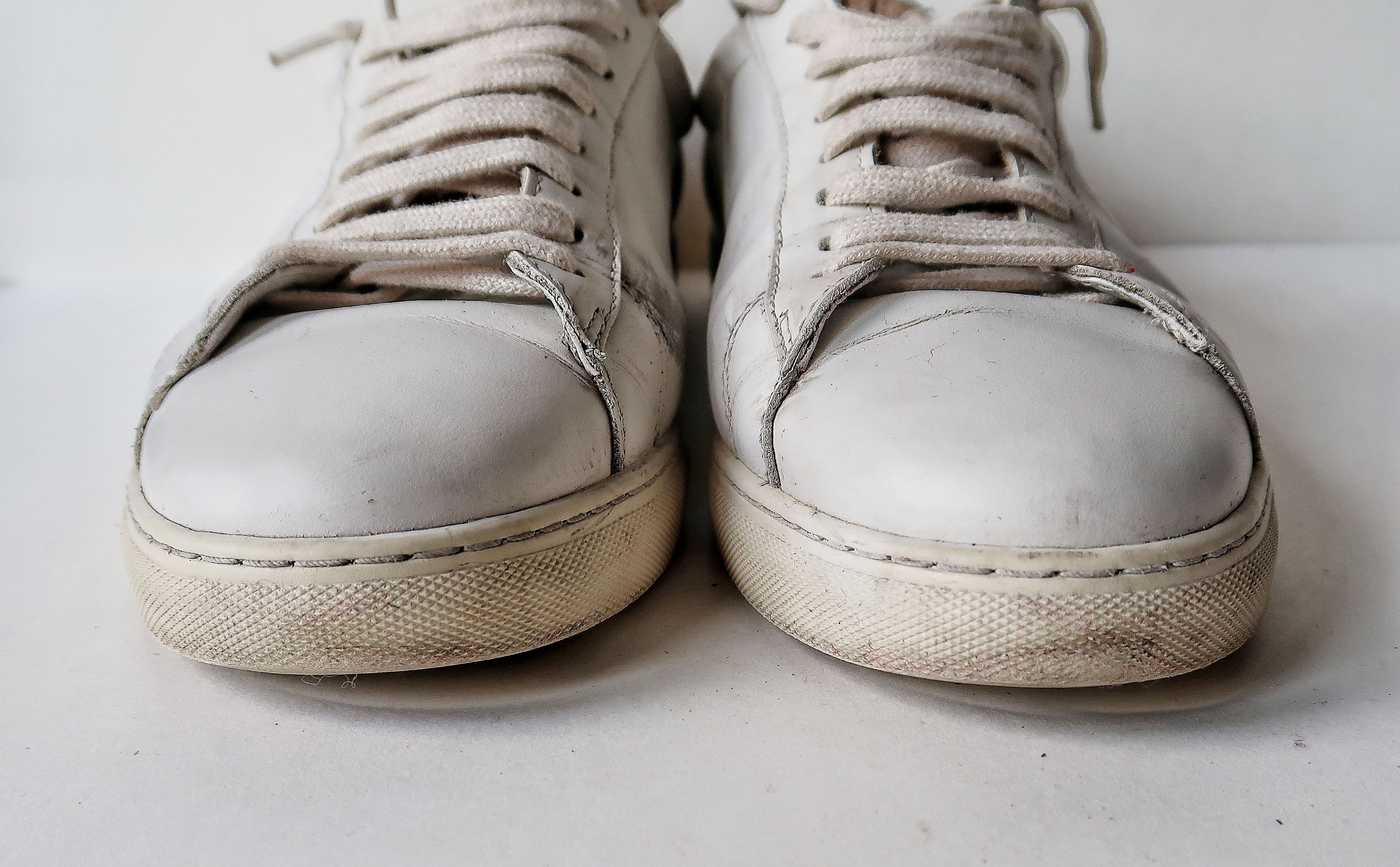ZESPA White Nappa Leather Womens Low Top Sneakers Size US 9 / IT 39 - 7 Thumbnail