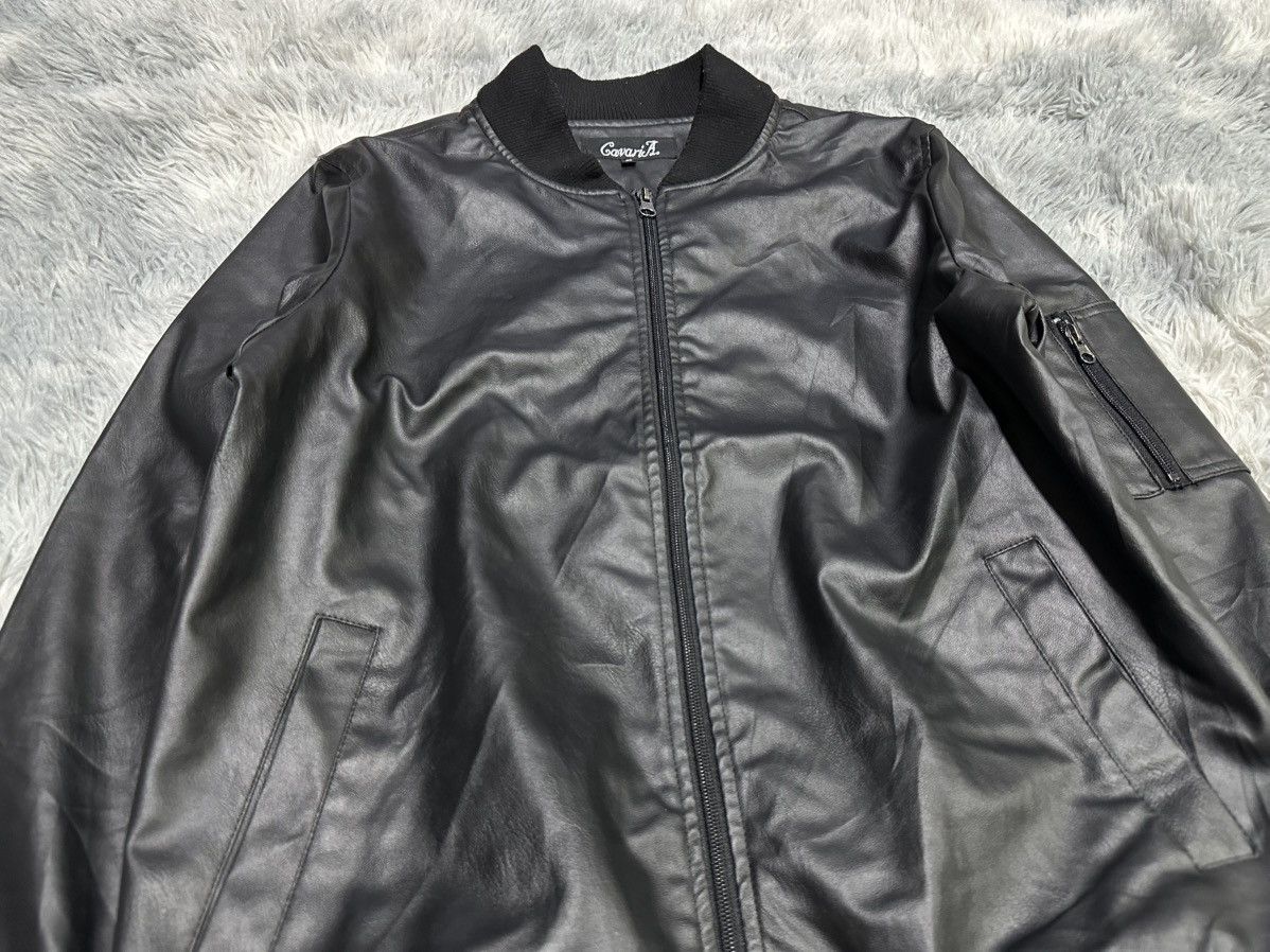 Japanese Brand 🔥Sick Y2K Cavaria Ma-1 Bomber Faux Leather Jacket Goth Punk Size US L / EU 52-54 / 3 - 2 Thumbnail