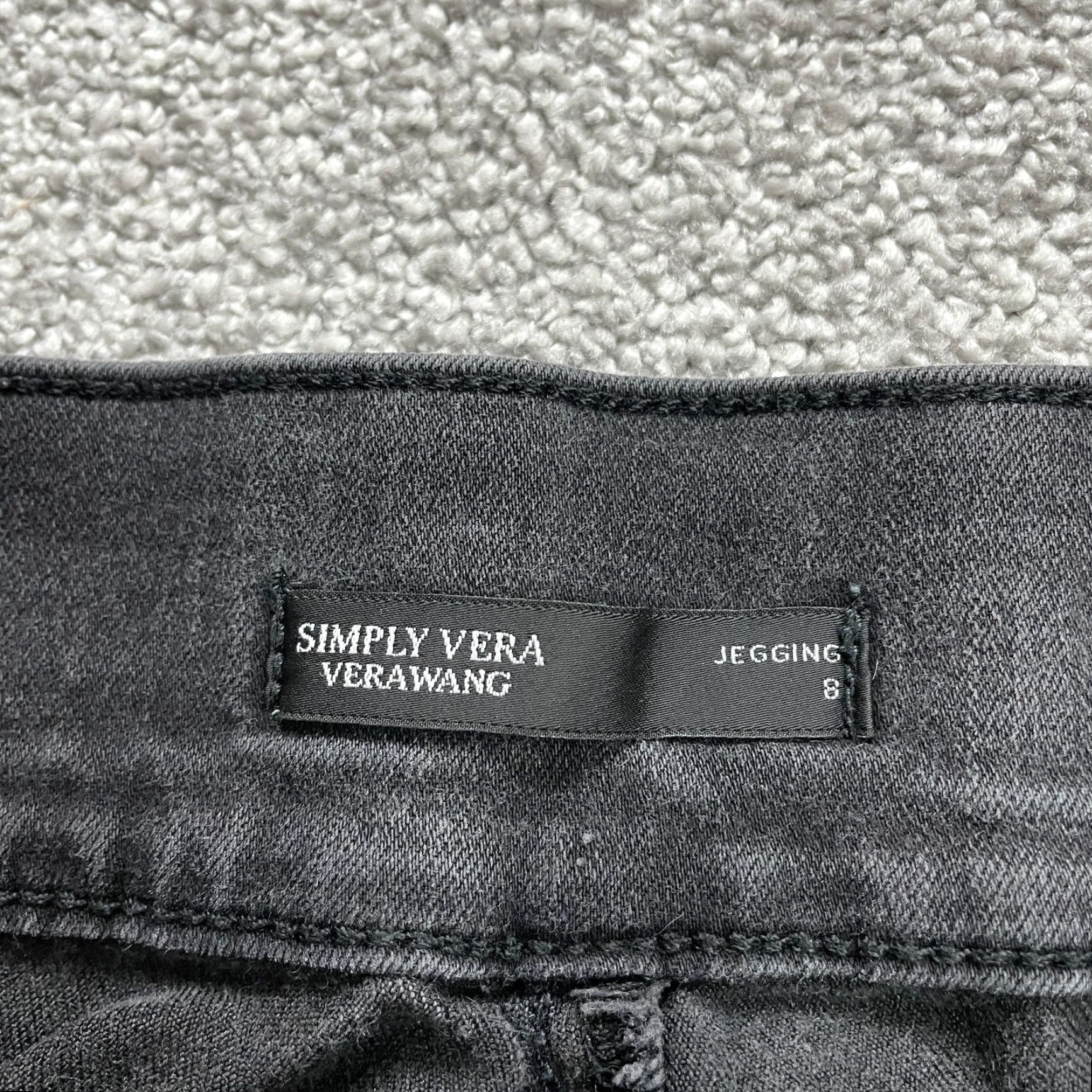 Vintage SIMPLY VERA VERA WANG Jegging Jeans Womens 8 Black Slim High Rise Stretch 28x27 Size 30" / US 8 / IT 44 - 5 Thumbnail