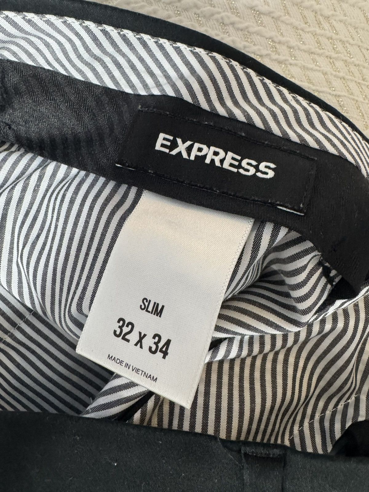 Express EXPRESS Slim Comfort Waist Hyper Stretch Chino Dress Pants Size 34S - 3 Thumbnail