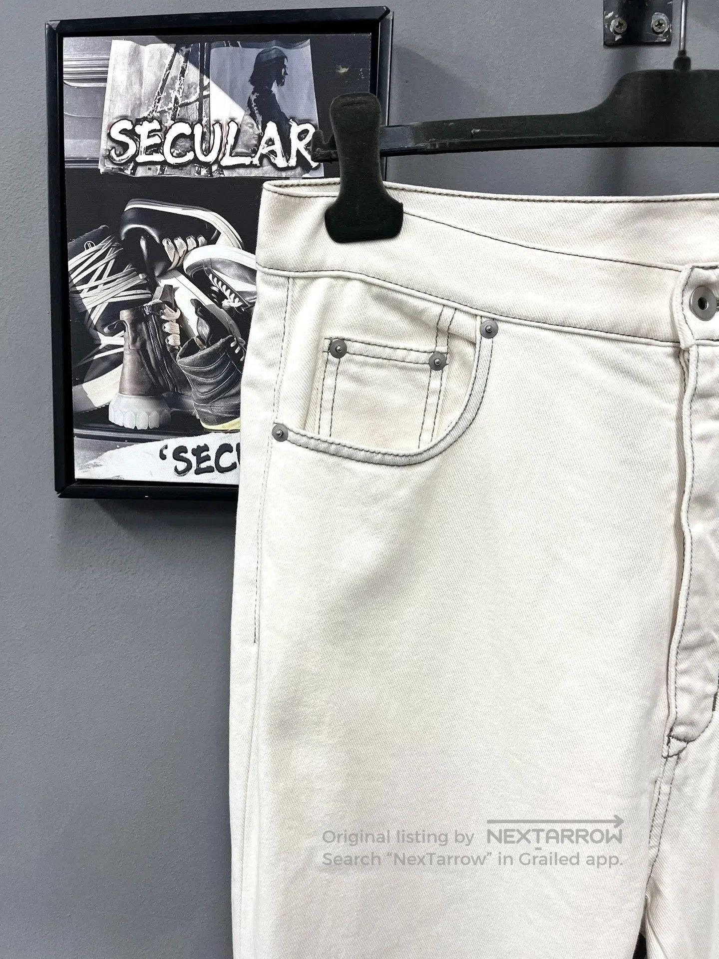 Rick Owens Rick Owens Bolan Bootcut White Jeans. Size US 32 / EU 48 - 2 Thumbnail