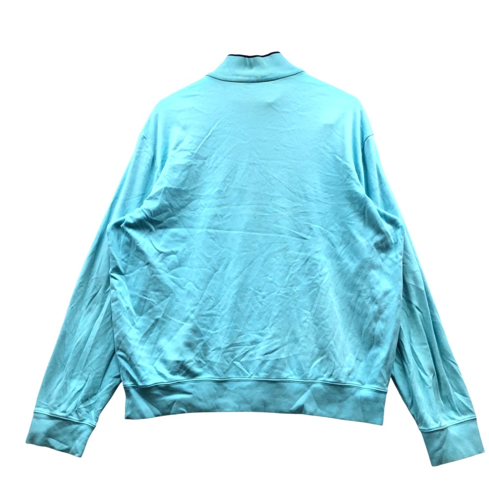 Polo Ralph Lauren Polo Ralph Lauren 1/4 Zip Sweater Pullover Mens XL Long Sleeve Aqua Blue Size US XL / EU 56 / 4 - 5 Thumbnail