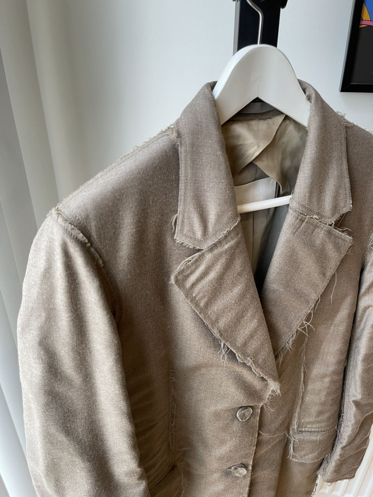 Maison Margiela Maison Martin Margiela FW04 Beige Wool Overlay Long Coat Size US XS / EU 42 / 0 - 7 Thumbnail