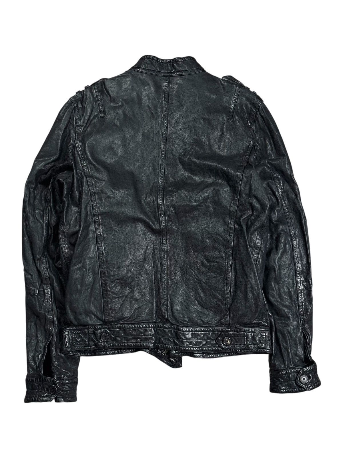 Neil Barrett Archive Neil Barrett - Riri Zips Wrinkled Leather Jacket Size US M / EU 48-50 / 2 - 3 Thumbnail