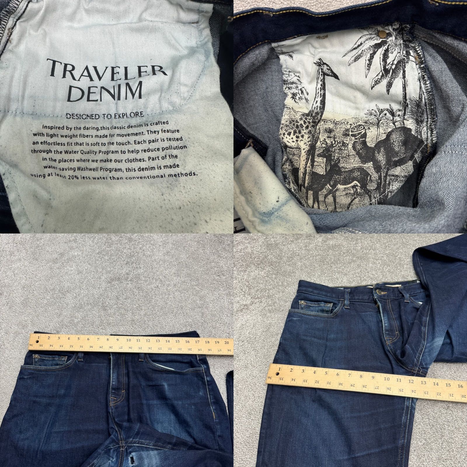 Banana Republic Banana Republic Traveler Straight Leg Denim Jeans Mens Dark Wash 34x30 Stretch Size US 34 / EU 50 - 9 Thumbnail