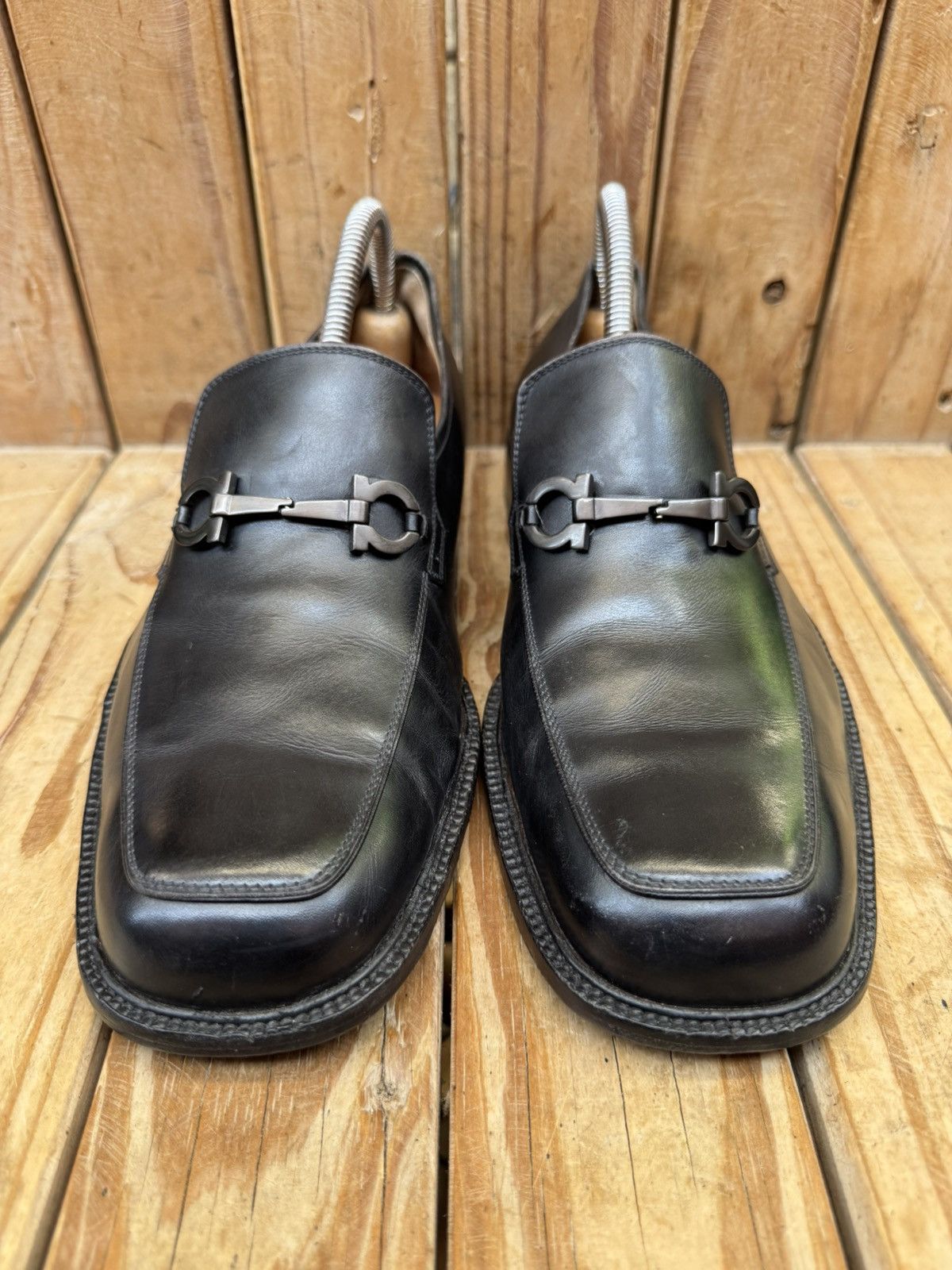 Salvatore Ferragamo Salvatore Ferragamo Black Men’s Leather Loafers Sz US 7.5 EE Size US 7.5 / EU 40-41 - 4 Thumbnail
