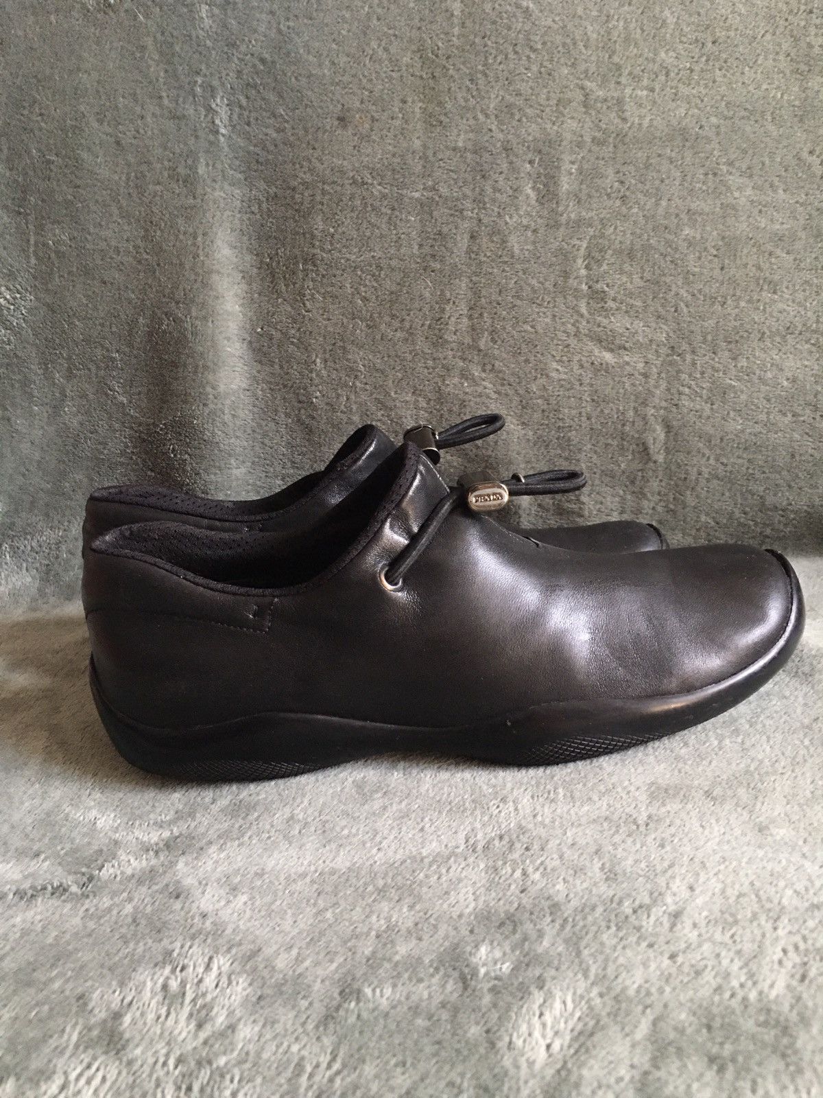 Prada Prada Toblach Black Leather Low Top Sneakers Size 38.5 Size US 8.5 / IT 38.5 - 6 Thumbnail