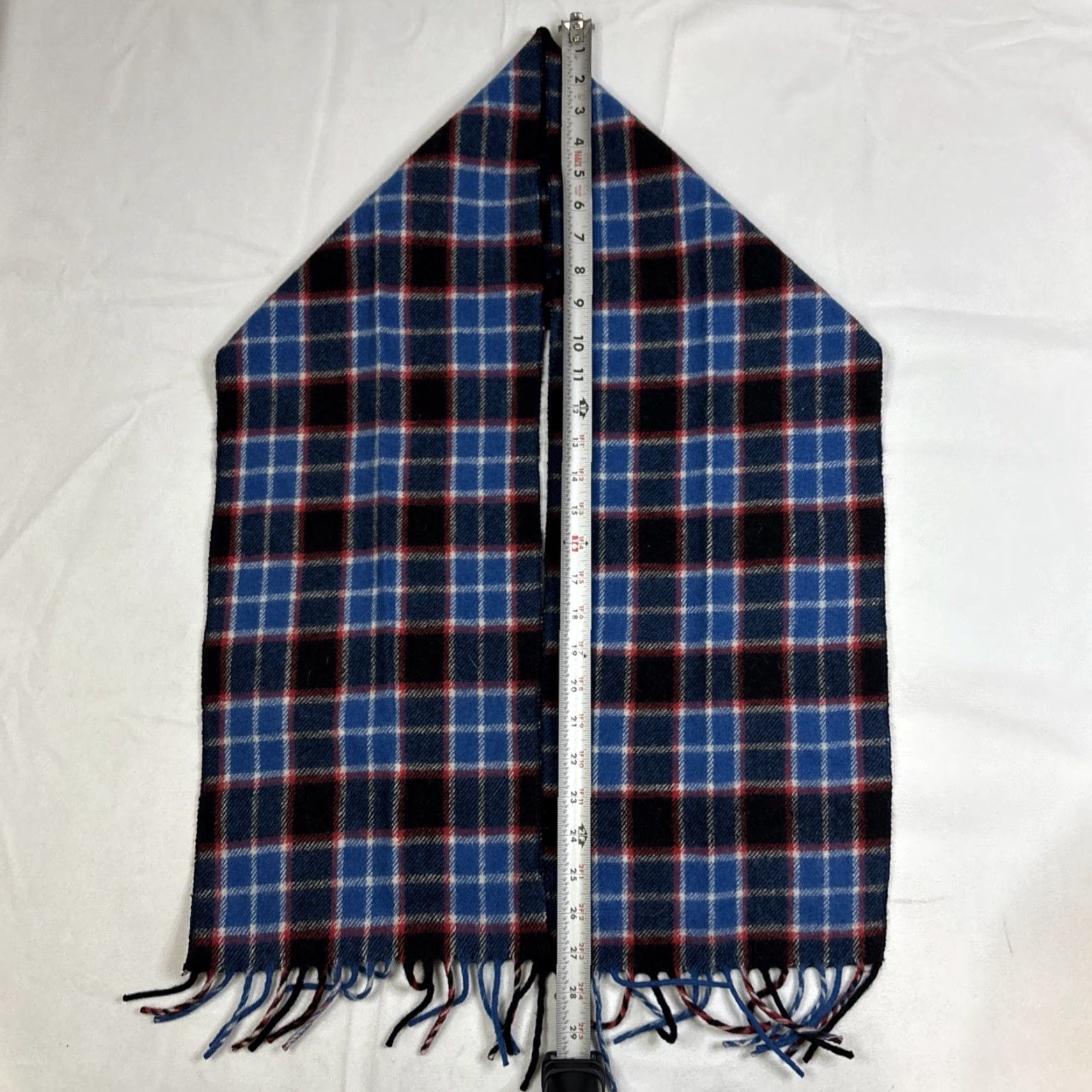 Vintage VINTAGE Dhariuwal Wool Scarf Plaid Wool India Green Blue Scarf 1980s Womens/Unisex? Size ONE SIZE - 3 Thumbnail