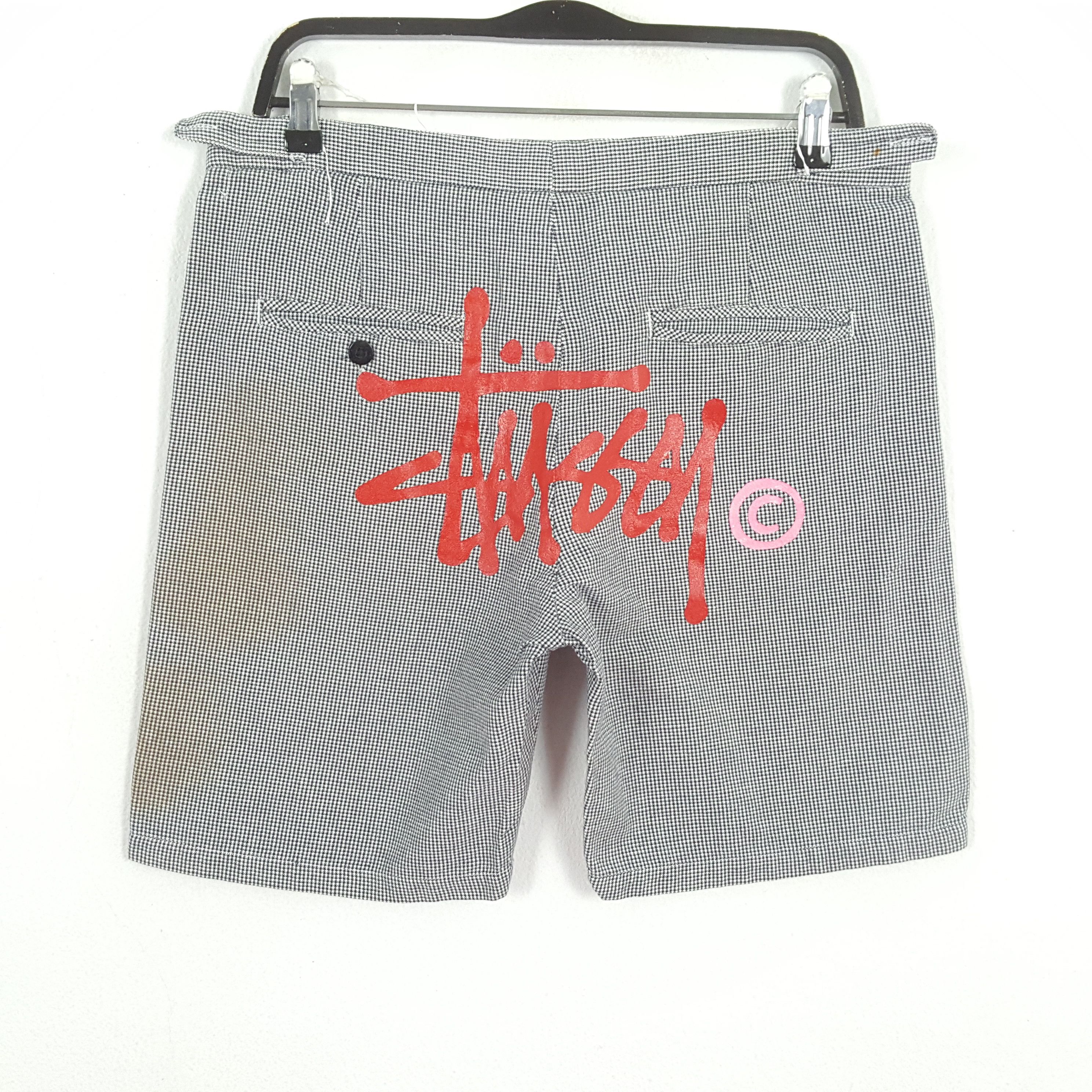 Stussy × Vintage STUSSY Streetwear Style Custom Art Short Pants Size US 33 - 1 Thumbnail