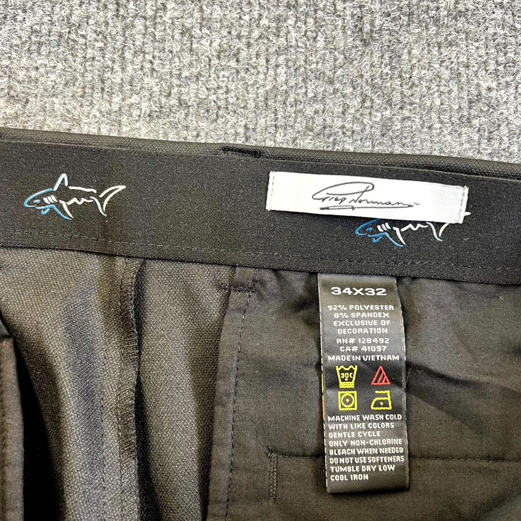 Vintage Greg Norman Ultimate Classic Travel Pants Mens 34x32 Black Straight NWT Size US 34 / EU 50 - 6 Thumbnail