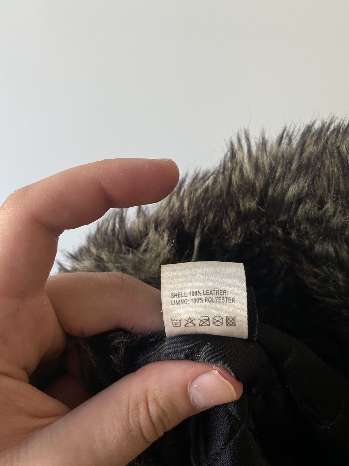 Cccp 🇺🇸 Vintage 90s 100% Leather USSR Fur Mohair Soviet Hat Size ONE SIZE - 8 Thumbnail