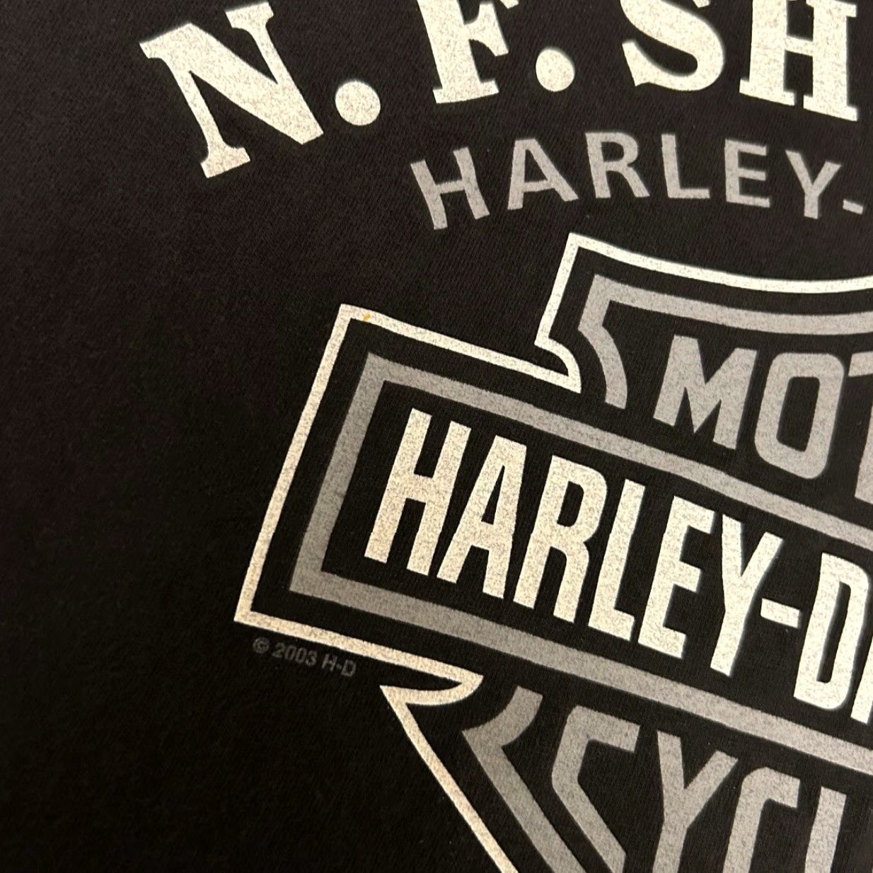 Harley Davidson VINTAGE Harley-Davidson T-Shirt XL Black 90s Biker Grunge Y2K Eagle Wolf Logo Shirt Mens XL Size US XL / EU 56 / 4 - 4 Thumbnail
